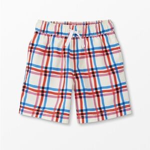 Hanna Andersson Recycled Print Swim Trunks: Colorful Plaid (2T)